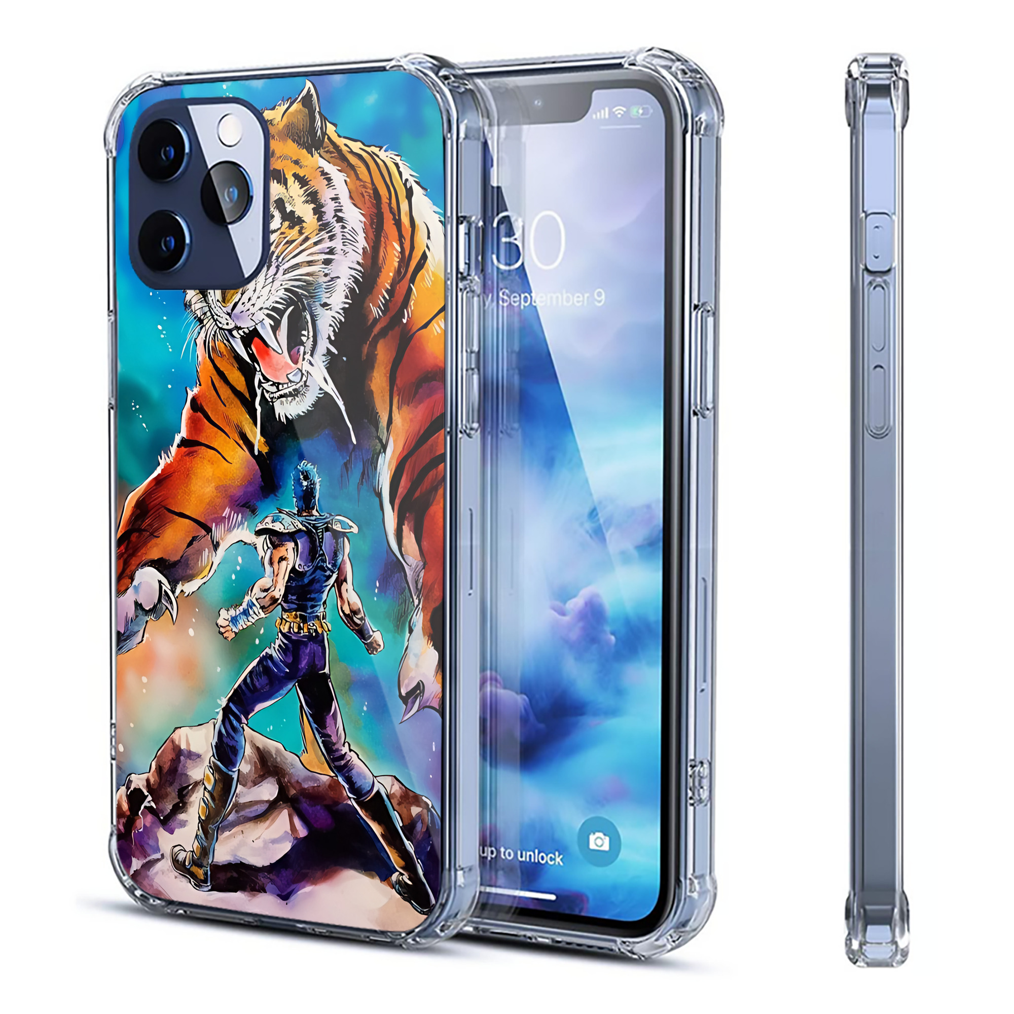 （画像用） 北斗の拳 Fist of the North Star 【iPhone 12シリーズ対応】透明スマホケース（クリアソフトケース）